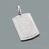 Iced Out Diamond Dog Tag Pendant 1.99ct Sterling Silver -Outlet Bijou Lush Store iced out diamond dog tag pendant 199ct sterling silver p 49510