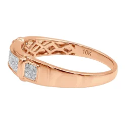 Inexpensive Men's Diamond Wedding Band 0.18ct 10K Yellow Gold -Outlet Bijou Lush Store inexpensive mens diamond wedding band 018ct 10k gold backro