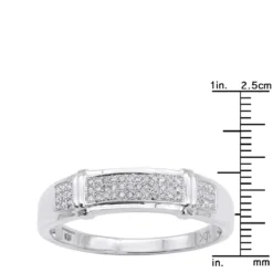 Inexpensive Men's Diamond Wedding Band 0.18ct 10K Yellow Gold -Outlet Bijou Lush Store inexpensive mens diamond wedding band 018ct 10k gold rulerwh