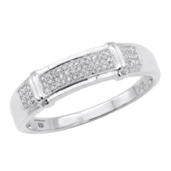 Inexpensive Men's Diamond Wedding Band 0.18ct 10K Yellow Gold -Outlet Bijou Lush Store inexpensive mens diamond wedding band 018ct 10k gold wh