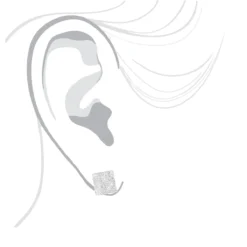 Invisible Set Princess Cut Diamond Stud Earrings 3.05ct 14K White Gold -Outlet Bijou Lush Store invisible set princess cut diamond stud earrings 305ct 14k gold bodwh