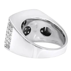 14K Yellow Gold Men's Diamond Ring 2.5 Carat Wide Band By LUXURMAN -Outlet Bijou Lush Store jewelry 14k gold mens diamond ring 25 carat wide band by luxurman backwh