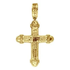 14K White Gold Real Diamond Cross Pendant For Men & Women 0.35ct Bottony Trefly 14 14K White Gold Real Diamond Cross Pendant For Men & Women 0.35ct Bottony Trefly -Outlet Bijou Lush Store jewelry 14k gold real diamond cross pendant for men women 035ct bottony trefly backye