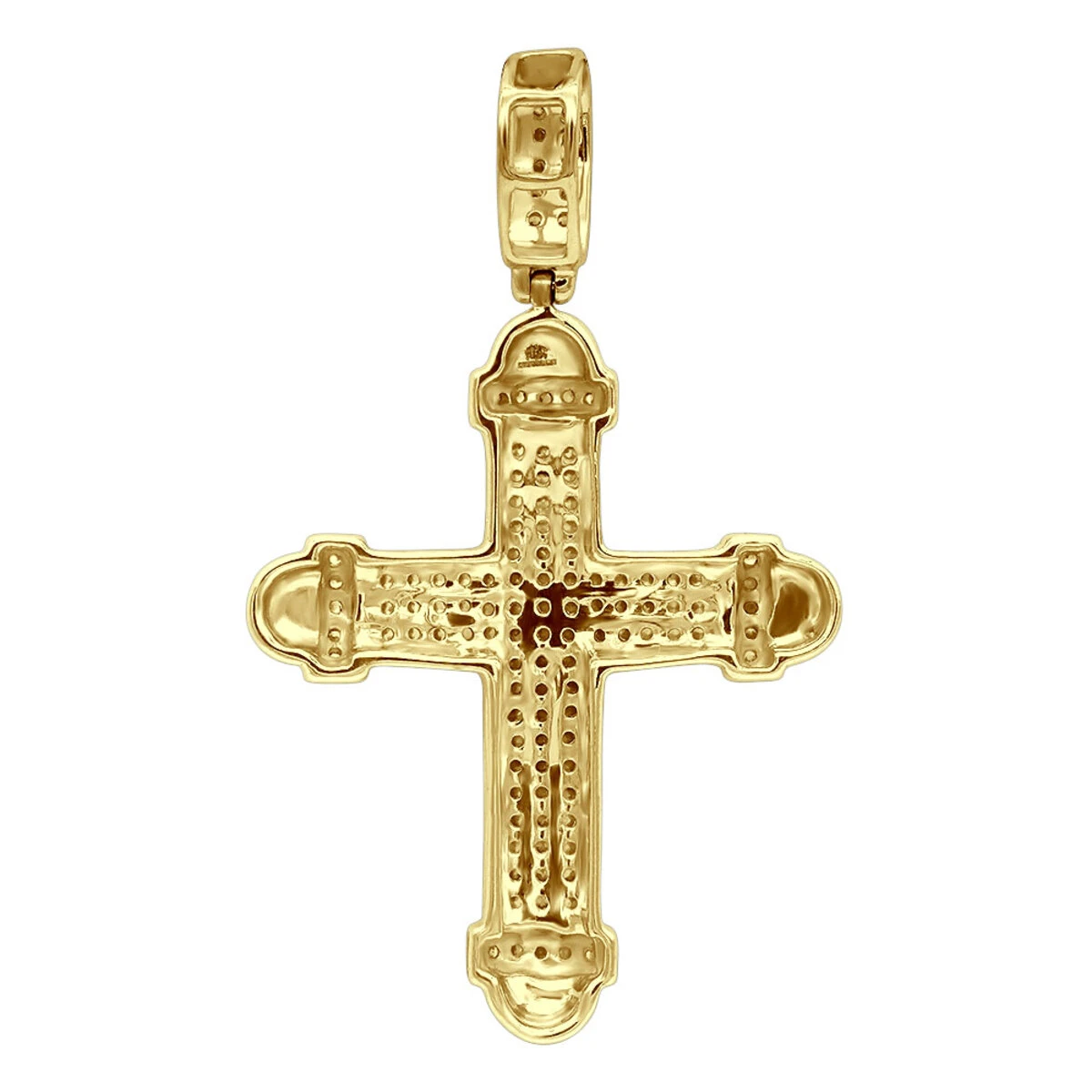 14K White Gold Real Diamond Cross Pendant For Men & Women 0.35ct Bottony Trefly 7 14K White Gold Real Diamond Cross Pendant For Men & Women 0.35ct Bottony Trefly - Image 5