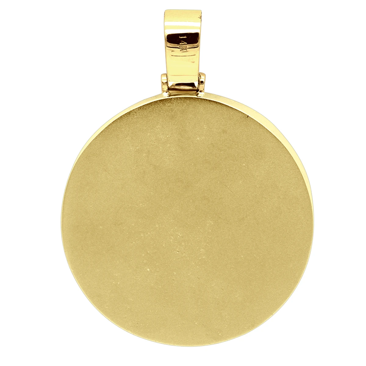 14K Yellow Gold Diamond Medallion Customizable Photo Memorial Pendant 3.7ct 7 14K Yellow Gold Diamond Medallion Customizable Photo Memorial Pendant 3.7ct - Image 5