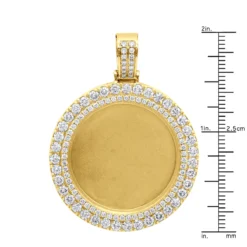 14K Yellow Gold Diamond Medallion Customizable Photo Memorial Pendant 3.7ct 17 14K Yellow Gold Diamond Medallion Customizable Photo Memorial Pendant 3.7ct -Outlet Bijou Lush Store jewelry 14k yellow gold diamond medallion customizable photo memorial pendant 37ct rulerye