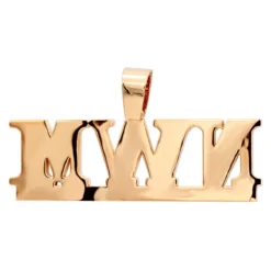 18 Karat 18K Yellow Gold Custom Made Name Plate 1 Carat Diamond Pendant For Men -Outlet Bijou Lush Store jewelry 18 karat gold custom made name plate 1 carat diamond pendant for men backro