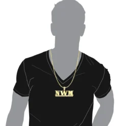 18 Karat 18K Yellow Gold Custom Made Name Plate 1 Carat Diamond Pendant For Men -Outlet Bijou Lush Store jewelry 18 karat gold custom made name plate 1 carat diamond pendant for men bodye