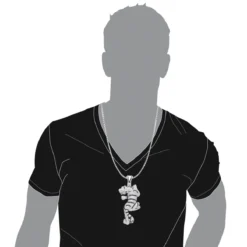 3D 10K White Gold Black White Diamond Tiger Pendant For Men 8.5ct By Luxurman -Outlet Bijou Lush Store jewelry 3d 10k gold black white diamond tiger pendant for men 85ct by luxurman bodwh