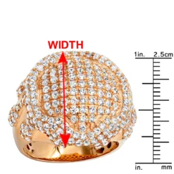 4 Carat Men's Diamond Ring Dripping Design 14K Yellow Gold Luxurman -Outlet Bijou Lush Store jewelry 4 carat unique mens diamond ring melting gold designer luxurman rings 14k gold rulerro