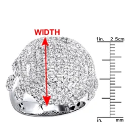 4 Carat Men's Diamond Ring Dripping Design 14K Yellow Gold Luxurman -Outlet Bijou Lush Store jewelry 4 carat unique mens diamond ring melting gold designer luxurman rings 14k gold rulerwh