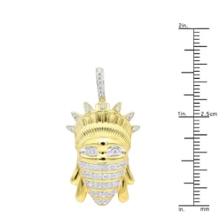 American Rebel 10K Yellow Gold Statue Of Liberty In Bandana Diamond Pendant -Outlet Bijou Lush Store jewelry american rebel real 10k gold statue of liberty in bandana diamond pendant rulerye 1