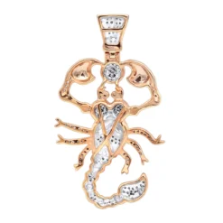 Egyptian Scorpion Diamond Pendant For Men 10K Yellow Gold By LUXURMAN 15 Egyptian Scorpion Diamond Pendant For Men 10K Yellow Gold By LUXURMAN -Outlet Bijou Lush Store jewelry antique style egyptian scorpion diamond pendant for men 10k gold by luxurman backro
