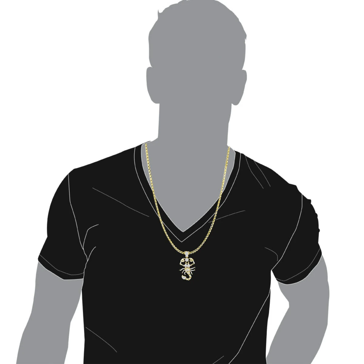 Egyptian Scorpion Diamond Pendant For Men 10K Yellow Gold By LUXURMAN 9 Egyptian Scorpion Diamond Pendant For Men 10K Yellow Gold By LUXURMAN - Image 7