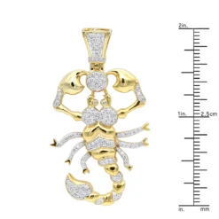 Egyptian Scorpion Diamond Pendant For Men 10K Yellow Gold By LUXURMAN 17 Egyptian Scorpion Diamond Pendant For Men 10K Yellow Gold By LUXURMAN -Outlet Bijou Lush Store jewelry antique style egyptian scorpion diamond pendant for men 10k gold by luxurman rulerye