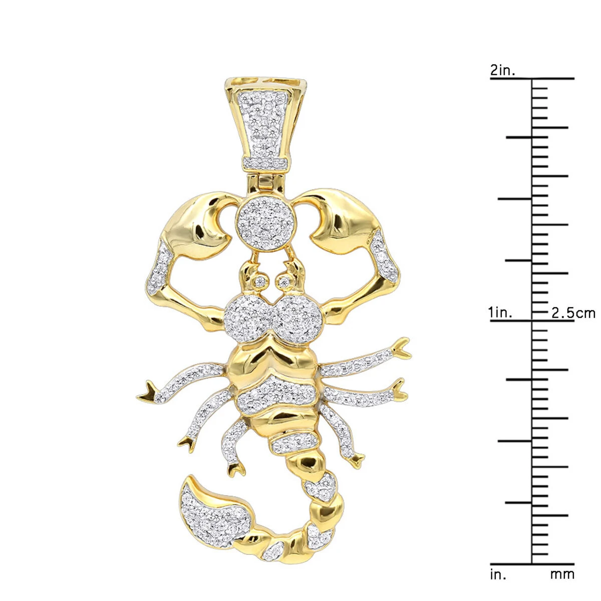 Egyptian Scorpion Diamond Pendant For Men 10K Yellow Gold By LUXURMAN 10 Egyptian Scorpion Diamond Pendant For Men 10K Yellow Gold By LUXURMAN - Image 8