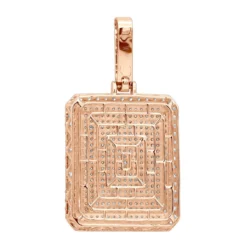 Big 14K Yellow Gold Iced Out Diamond Dog Tag Pendant For Men 8 Carats 2.25 Inches -Outlet Bijou Lush Store jewelry big 14k gold iced out diamond dog tag pendant for men 8 carats 225 inches 803182 backro