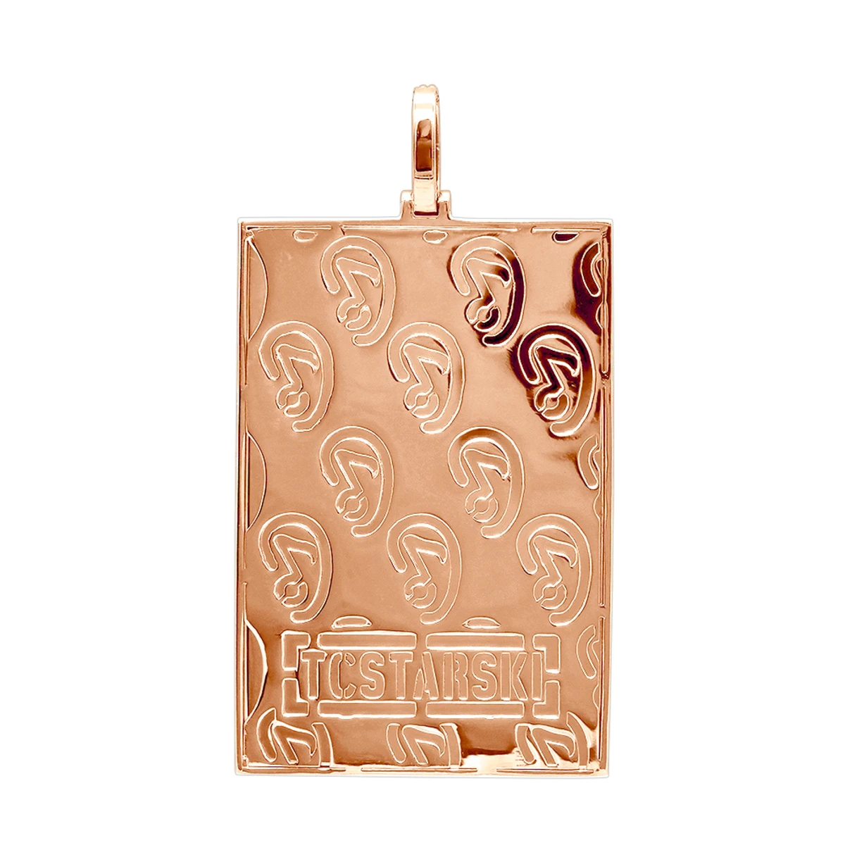 Custom-made 14K Rose Gold Diamond Unheard Pendant For Men 1.4Ct 8 Custom-made 14K Rose Gold Diamond Unheard Pendant For Men 1.4Ct - Image 6