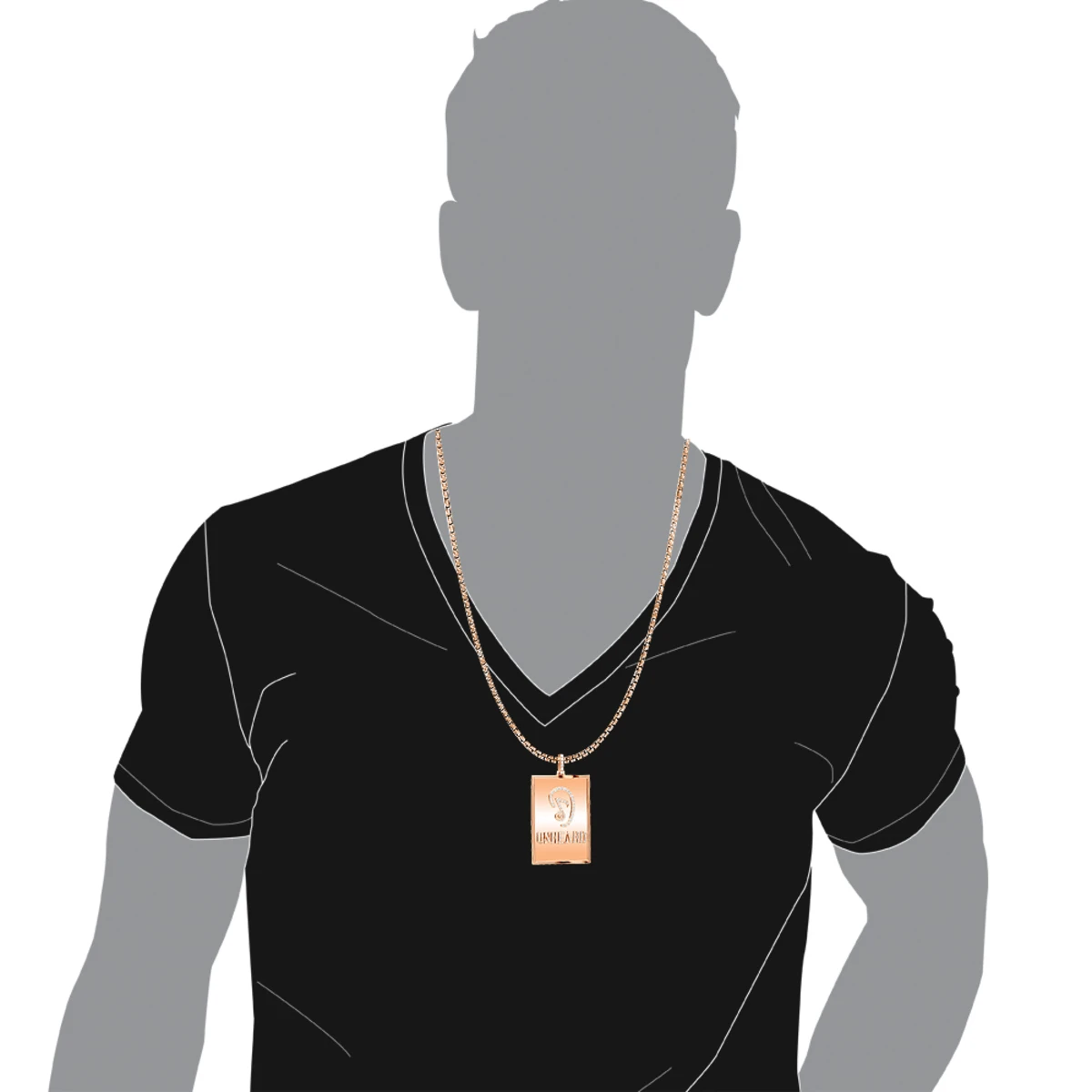 Custom-made 14K Rose Gold Diamond Unheard Pendant For Men 1.4Ct 9 Custom-made 14K Rose Gold Diamond Unheard Pendant For Men 1.4Ct - Image 7