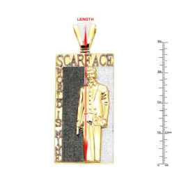 14K White Gold Tony Montana Scarface Character Diamond Pendant For Men 24 14K White Gold Tony Montana Scarface Character Diamond Pendant For Men -Outlet Bijou Lush Store jewelry custom real 14k gold tony montana scarface character diamond pendant for men rulerye