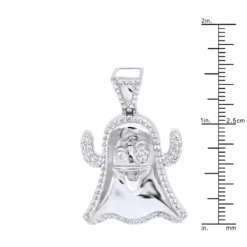 Emoji Ghost Symbol Real Diamond Pendant For Men 1CT 14K Yellow Gold By Luxurman -Outlet Bijou Lush Store jewelry emoji ghost symbol real diamond pendant for men 1ct 14k gold by luxurman rulerwh 2