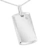Engravable Sterling Silver Diamond Dog Tag Pendant For Men & Chain Necklace -Outlet Bijou Lush Store jewelry engravable sterling silver diamond dog tag pendant for men chain necklace main