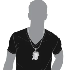 Unique Hip Hop Large Diamond 14K White Gold Jesus Head Pendant 12 Unique Hip Hop Large Diamond 14K White Gold Jesus Head Pendant -Outlet Bijou Lush Store jewelry hip hop jewelry pieces unique large diamond 14k gold jesus head pendant bodwh