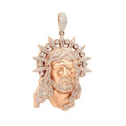Unique Hip Hop Large Diamond 14K White Gold Jesus Head Pendant 10 Unique Hip Hop Large Diamond 14K White Gold Jesus Head Pendant -Outlet Bijou Lush Store jewelry hip hop jewelry pieces unique large diamond 14k gold jesus head pendant ro