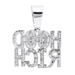 Hip Hop 10K Yellow Gold Rich Hood Pendant For Men 2CT Diamonds -Outlet Bijou Lush Store jewelry hip hop jewelry real 10k gold rich hood pendant for men 185ct diamonds backwh 1