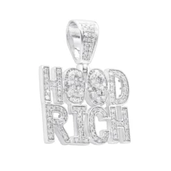 Hip Hop 10K Yellow Gold Rich Hood Pendant For Men 2CT Diamonds -Outlet Bijou Lush Store jewelry hip hop jewelry real 10k gold rich hood pendant for men 185ct diamonds wh 1