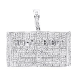 Hip Hop Holy Bible Charm 10K Yellow Gold Pendant For Men 1ct Diamonds -Outlet Bijou Lush Store jewelry holy bible charm real 10k gold pendant for men 1ct diamonds hip hop jewelry wh 2
