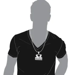 Joe Rodeo 14K White Gold Black And White Diamond Men's Piano Pendant -Outlet Bijou Lush Store jewelry joe rodeo jewelry 14k gold black and white diamond mens piano pendant bodwh