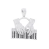 Joe Rodeo 14K White Gold Black And White Diamond Men's Piano Pendant -Outlet Bijou Lush Store jewelry joe rodeo jewelry 14k gold black and white diamond mens piano pendant mainwh