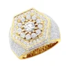 Joe Rodeo 14K Yellow Gold Statement Unique Men's Diamond Pinky Ring 6.16Ct