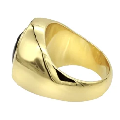 Large 1 Carat Black Onyx Diamond Ring For Men 14K Yellow Gold Pinky Ring -Outlet Bijou Lush Store jewelry large 1 carat black onyx diamond ring for men in 14k gold pinky ring backye