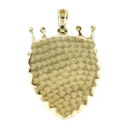 Large 10K Yellow Gold Diamond Lion Head Pendant For Men W Crown 4ct By Luxurman -Outlet Bijou Lush Store jewelry large 10k gold diamond lion head pendant for men w crown 4ct by luxurman backye 1