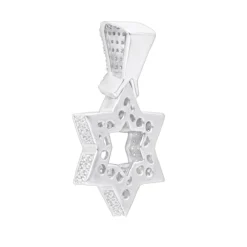 Large 14K Yellow Gold Diamond Star Of David Pendant For Men & Women -Outlet Bijou Lush Store jewelry large 14k gold diamond star of david pendant for men women jewish jewelry backwh