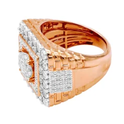 Large Real Hip Hop Diamond Pinky Ring For Men 14K Yellow Gold Square Shape 2.25ct -Outlet Bijou Lush Store jewelry large real hip hop diamond pinky ring for men 14k gold square shape 225ct 803186 backro