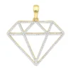Large Size Diamond Shape Charm Pendant 0.5CT 14K Yellow Gold By Luxurman 1 Large Size Diamond Shape Charm Pendant 0.5CT 14K Yellow Gold By Luxurman -Outlet Bijou Lush Store jewelry large size diamond shape charm pendant 05ct in 14k gold by luxurman mainye 1