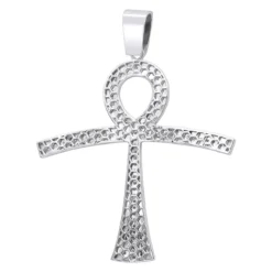 Large Symbol Of Life Egyptian Ankh Diamond Cross Pendant 14K White Gold 2.5ct -Outlet Bijou Lush Store jewelry large symbol of life egyptian ankh diamond cross pendant in 14k gold 25ct backwh