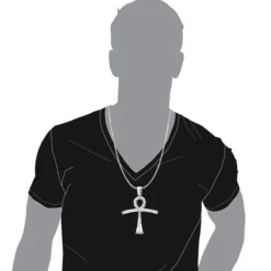 Large Symbol Of Life Egyptian Ankh Diamond Cross Pendant 14K White Gold 2.5ct -Outlet Bijou Lush Store jewelry large symbol of life egyptian ankh diamond cross pendant in 14k gold 25ct bodwh