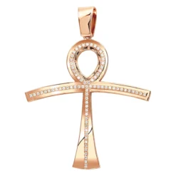 Large Symbol Of Life Egyptian Ankh Diamond Cross Pendant 14K White Gold 2.5ct -Outlet Bijou Lush Store jewelry large symbol of life egyptian ankh diamond cross pendant in 14k gold 25ct ro