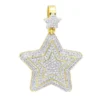 Large Unisex High Fashioned Diamond Star Pendant 14K Yellow Gold 1.8CT 1 Large Unisex High Fashioned Diamond Star Pendant 14K Yellow Gold 1.8CT -Outlet Bijou Lush Store jewelry large unisex high fashioned diamond star pendant in 14k gold 18ct mainye 1