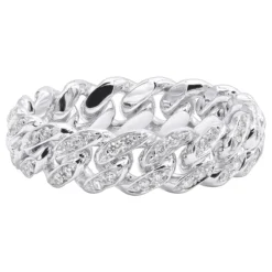 LUXURMAN Bands Solid 14K Yellow Gold Cuban Link Chain Diamond Ring For Men 0.7ct 13 LUXURMAN Bands Solid 14K Yellow Gold Cuban Link Chain Diamond Ring For Men 0.7ct -Outlet Bijou Lush Store jewelry luxurman bands solid 14k gold cuban link chain diamond ring for men 07ct backwh