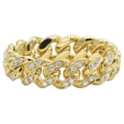 LUXURMAN Bands Solid 14K Yellow Gold Cuban Link Chain Diamond Ring For Men 0.7ct 14 LUXURMAN Bands Solid 14K Yellow Gold Cuban Link Chain Diamond Ring For Men 0.7ct -Outlet Bijou Lush Store jewelry luxurman bands solid 14k gold cuban link chain diamond ring for men 07ct backye