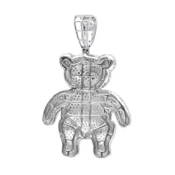 Luxurman Charms 10K Yellow Gold Large Teddy Bear Diamond Pendant Men's 3.25ct -Outlet Bijou Lush Store jewelry luxurman charms real 10k gold large teddy bear diamond pendant mens 325ct backwh