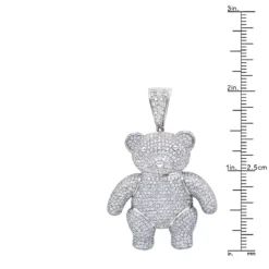 Luxurman Charms 10K Yellow Gold Large Teddy Bear Diamond Pendant Men's 3.25ct -Outlet Bijou Lush Store jewelry luxurman charms real 10k gold large teddy bear diamond pendant mens 325ct rulerwh