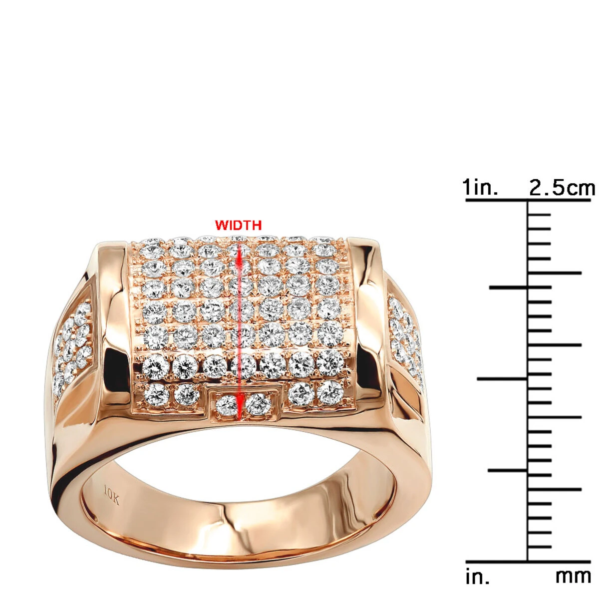 Luxurman Diamond Ring For Men 10K Yellow Gold 1.65ct 11 Luxurman Diamond Ring For Men 10K Yellow Gold 1.65ct - Image 9