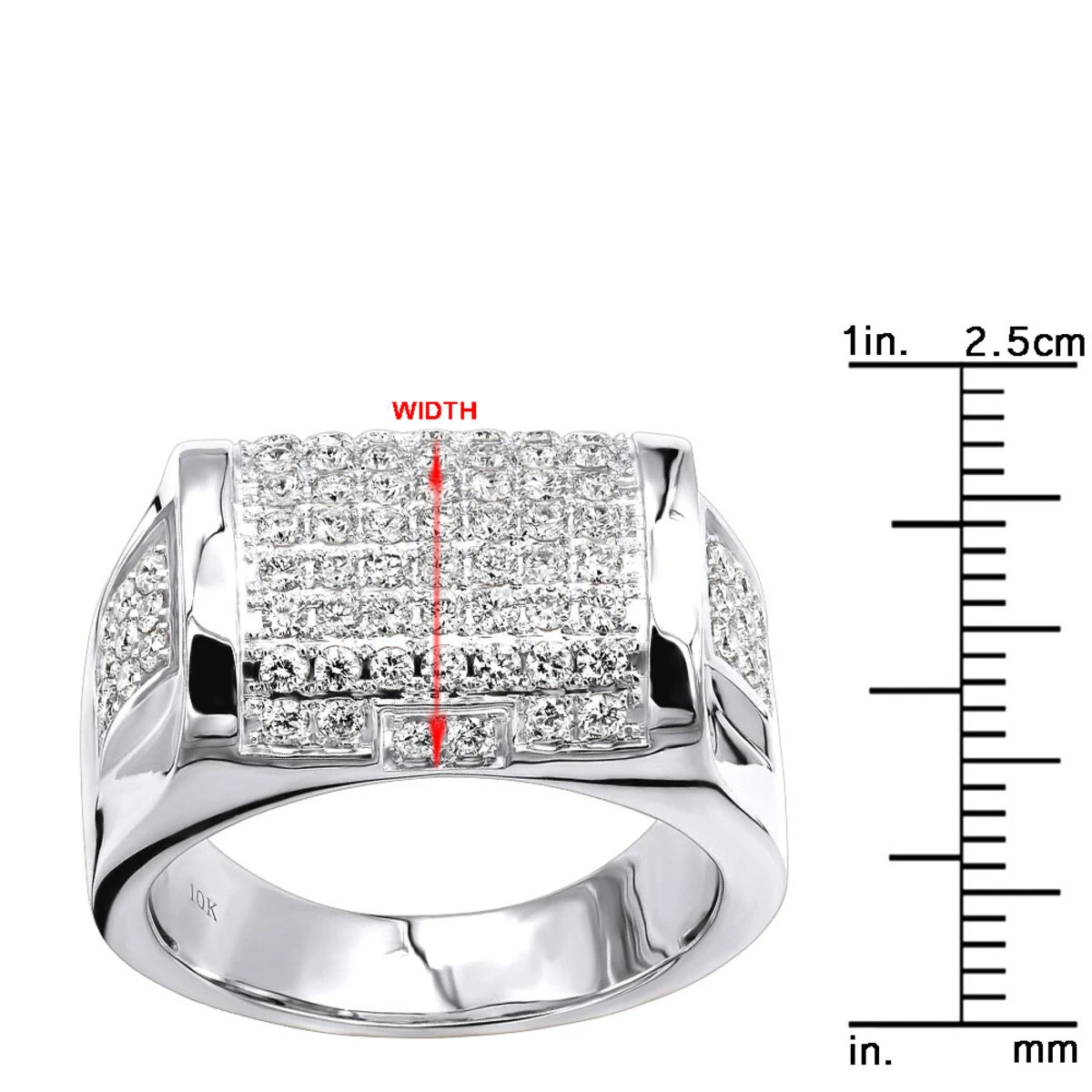Luxurman Diamond Ring For Men 10K Yellow Gold 1.65ct 9 Luxurman Diamond Ring For Men 10K Yellow Gold 1.65ct - Image 7