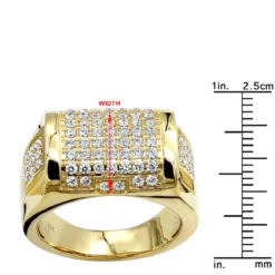 Luxurman Diamond Ring For Men 10K Yellow Gold 1.65ct 18 Luxurman Diamond Ring For Men 10K Yellow Gold 1.65ct -Outlet Bijou Lush Store jewelry luxurman diamond ring for men 10k gold 165ct rulerye
